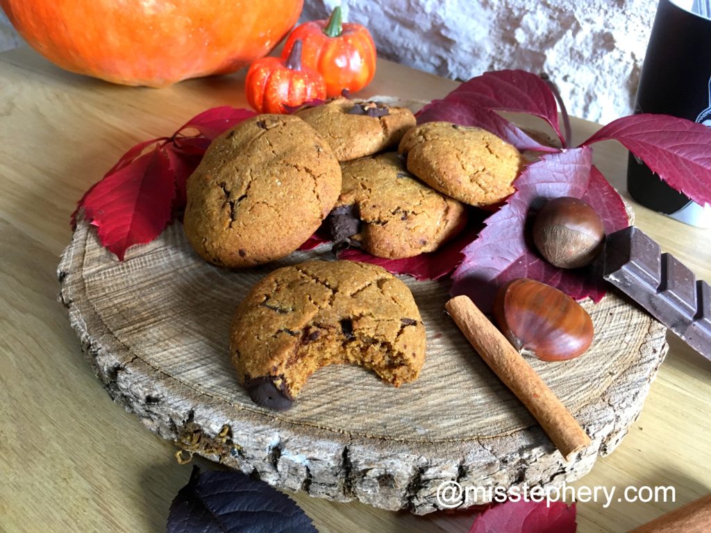 cookies citrouille chocolat sans gluten