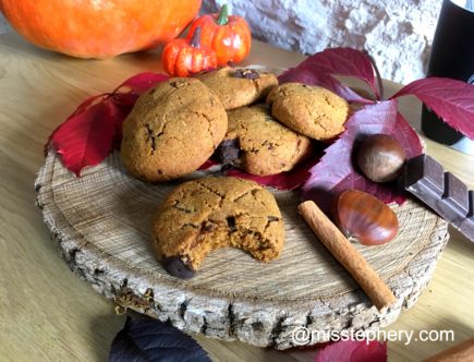 cookies citrouille chocolat sans gluten