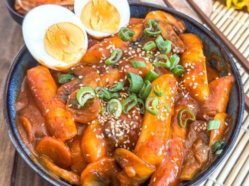 Tteokbokki ~ Gâteaux de riz peu épicée