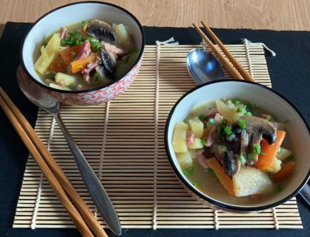 Tonjiru ~ Soupe miso aux porc et aux légumes