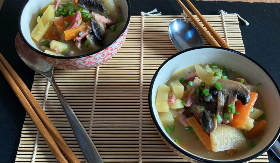 Tonjiru ~ Soupe miso aux porc et aux légumes