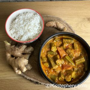 Bhindi Sabji -Gombo au lait de coco à l'indienne