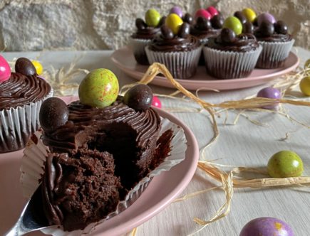 Cupcakes tout chocolat de Pâques