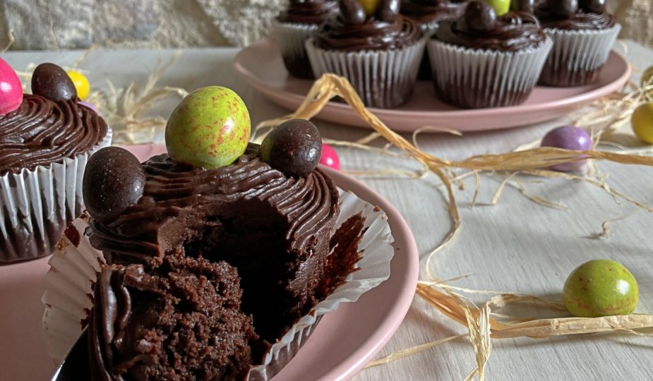 Cupcakes tout chocolat de Pâques