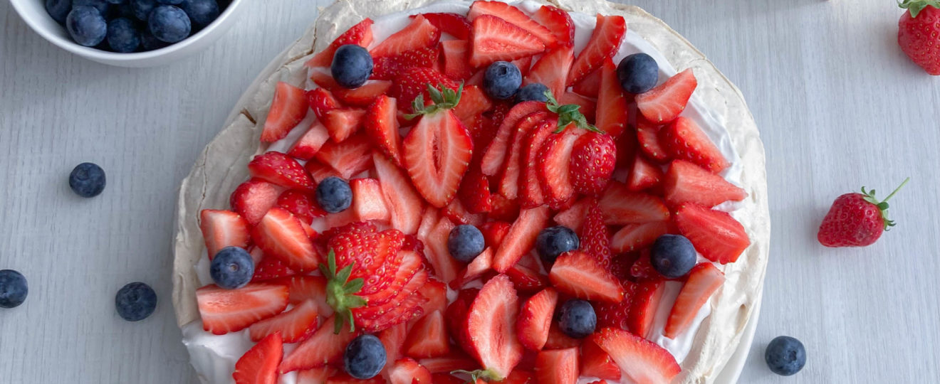 pavlova aux fraises sans lactose