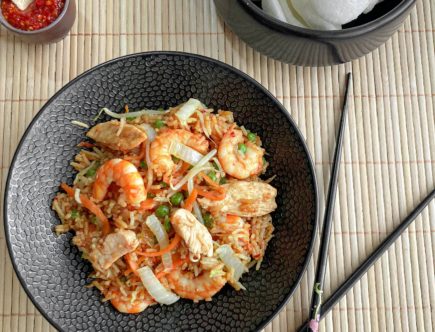 riz sauté poulet et crevettes~ Nasi goreng ayam dan udang