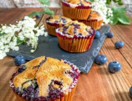 Muffins à la myrtille ~ sans gluten ni lactose