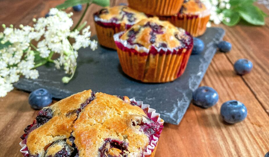 Muffins à la myrtille ~ sans gluten ni lactose