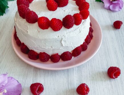 Layer cake aux framboises ~sans glutne ni lactose