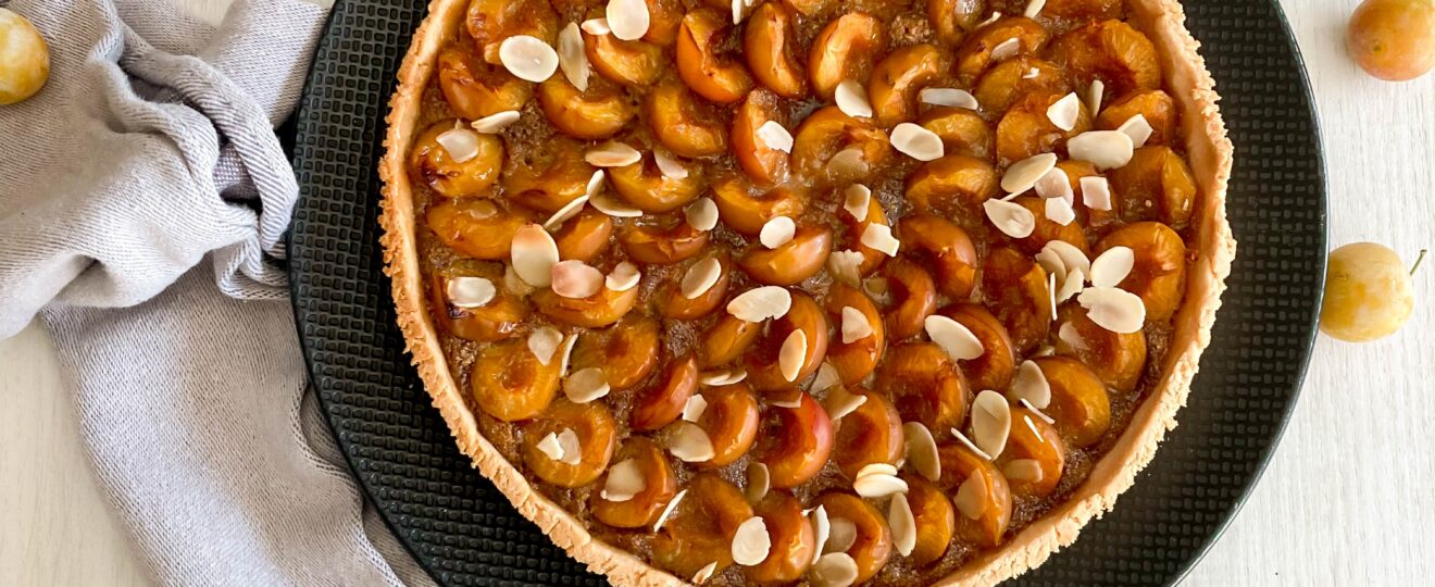 Tarte aux mirabelles ~ sans gluten ni lactose