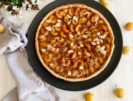 Tarte aux mirabelles ~ sans gluten ni lactose