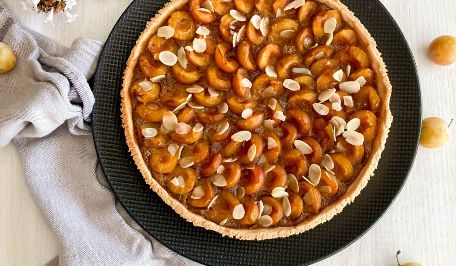 Tarte aux mirabelles ~ sans gluten ni lactose