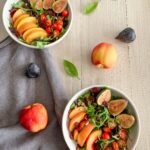 salade jeunes pousses figues et nectarine