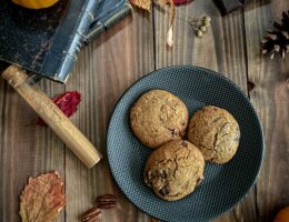 Cookies chataigne pumpkin spice chocolat noix de pécan