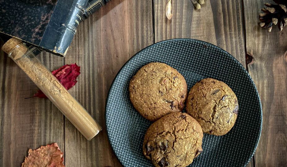 Cookies chataigne pumpkin spice chocolat noix de pécan