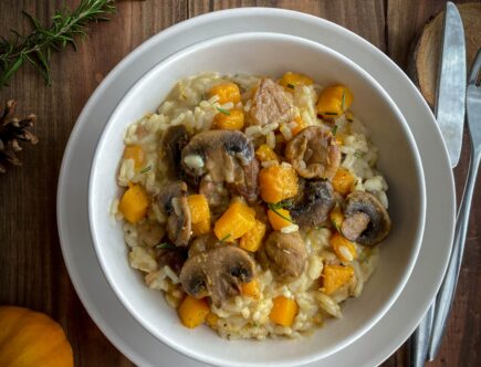 Risotto butternut champignon chataigne