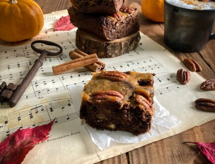 Brownie citrouille et noix de pecan sans gluten ni lactose