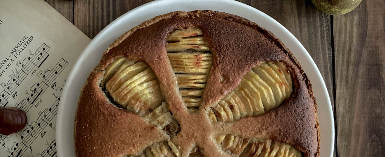 Tarte aux poires et à la châtaigne ~ sans gluten ni lactose