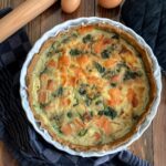 Quiche épinard et truite fumé ~ sans gluten ni lactose