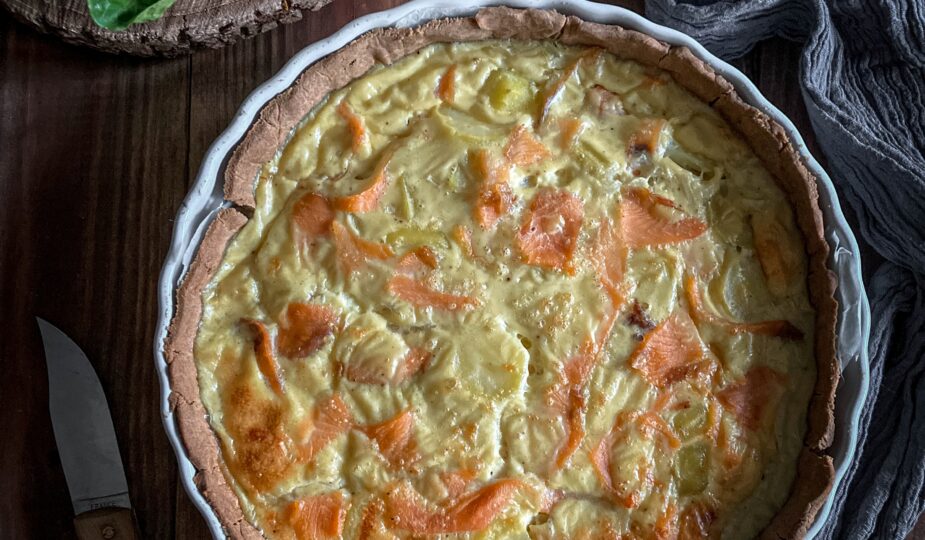 quiche pommes de terre saumon sans gluten ni lactose