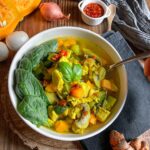 Soupe Thaï pimentée au poulet et aux légumes