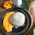 riz gluant au lait de coco et à la mangue ~ Khao niao mamuang