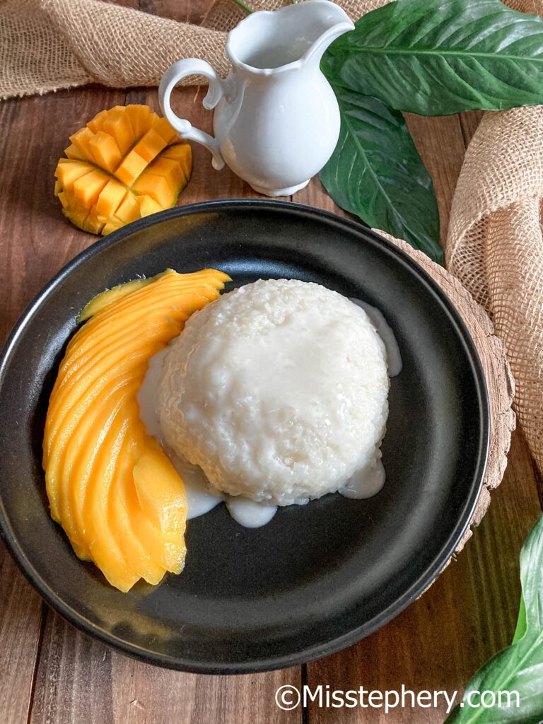 riz gluant au lait de coco et à la mangue ~ Khao niao mamuang