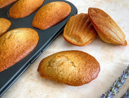 Madeleine miel de lavande ~ Sans gluten ni lactose