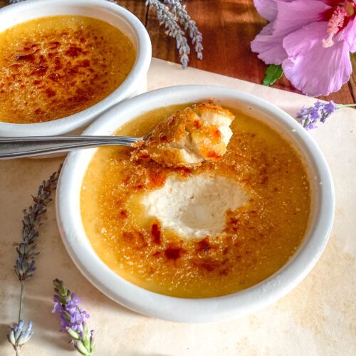 crème brûlée à la lavande ~ sans gluten ni lactose