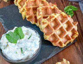 gaufres à la courgette sans gluten ni lactose