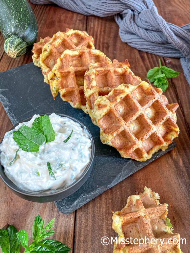 gaufres à la courgette sans gluten ni lactose