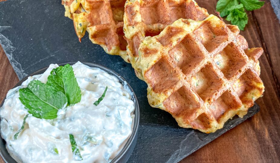 gaufres à la courgette sans gluten ni lactose