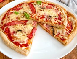 Pizza sans gluten ni lactose