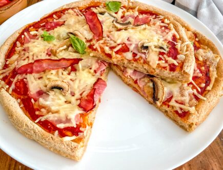 Pizza sans gluten ni lactose