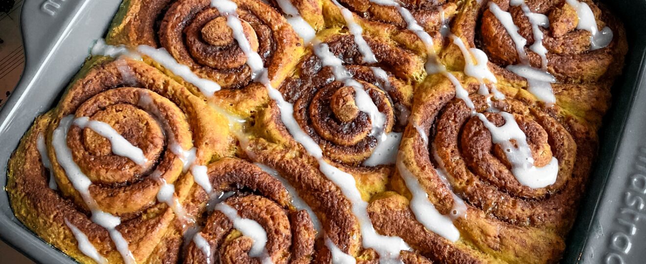 pumpkin Cinnamon Rolls sans gluten ni lactose