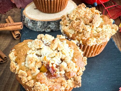 Muffins aux pommes façon crumble • sans gluten ni lactose